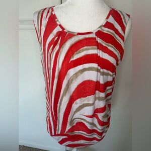 Preston & York Elegant Red Tank Top size L